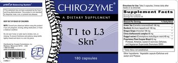 Chiro-Zyme T1 To L3 Skn - supplement