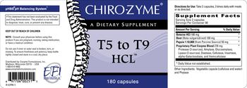 Chiro-Zyme T5 To T9 HCL - supplement