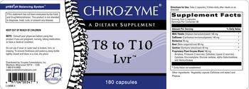 Chiro-Zyme T8 To T10 Lvr - supplement