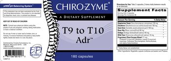 Chiro-Zyme T9 To T10 Adr - supplement