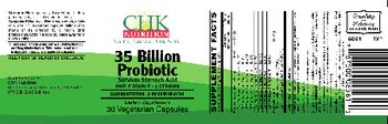 CHK Nutrition 35 Billion Probiotic - supplement