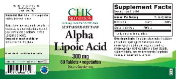 CHK Nutrition Alpha Lipoic Acid 300 mg - supplement