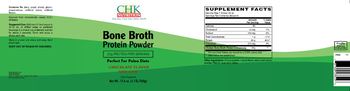 CHK Nutrition Bone Broth Protein Powder Chocolate Flavor - supplement