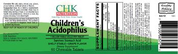 CHK Nutrition Children's Acidophilus Grape Flavor - supplement