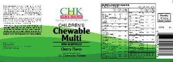 CHK Nutrition Children's Chewable Multi Cherry Flavor - supplement