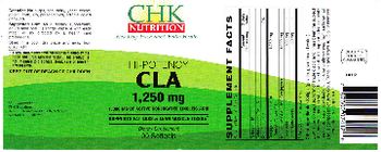 CHK Nutrition CLA 1,250 mg - supplement