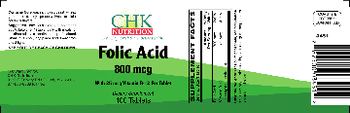 CHK Nutrition Folic Acid 800 mcg - supplement