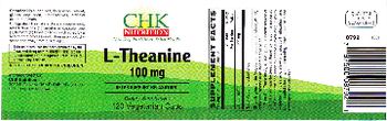 CHK Nutrition L-Theanine 100 mg - supplement