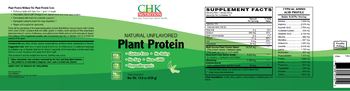CHK Nutrition Natural Unflavored Plant Protein - supplement