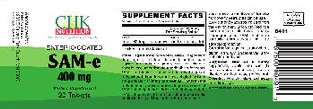 CHK Nutrition SAM-e 400 mg - supplement