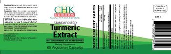 CHK Nutrition Standardized Turmeric Extract - supplement