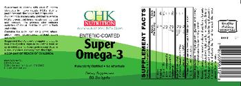 CHK Nutrition Super Omega-3 - supplement