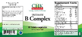 CHK Nutrition Ultimate B Complex - supplement