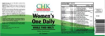 CHK Nutrition Women's One Daily - supplement