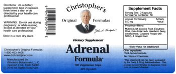 Christopher's Original Formulas Adrenal Formula - supplement