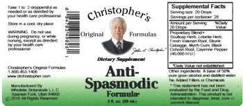 Christopher's Original Formulas Anti-Spasmodic Formula - supplement