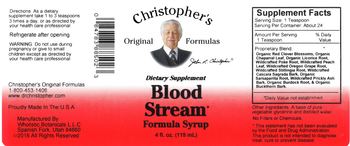 Christopher's Original Formulas Blood Stream Formula Syrup - supplement