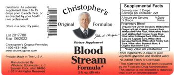 Christopher's Original Formulas Blood Stream Formula - supplement