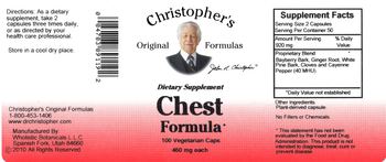 Christopher's Original Formulas Chest Formula - supplement