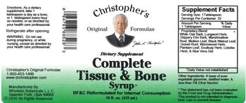Christopher's Original Formulas Complete Tissue & Bone Syrup - supplement