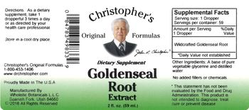 Christopher's Original Formulas Goldenseal Root Extract - supplement