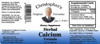 Christopher's Original Formulas Herbal Calcium Formula - supplement