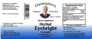 Christopher's Original Formulas Herbal Eyebright Formula - supplement