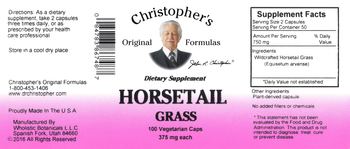 Christopher's Original Formulas Horsetail Grass 375 mg - supplement