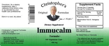 Christopher's Original Formulas Immucalm Formula - supplement