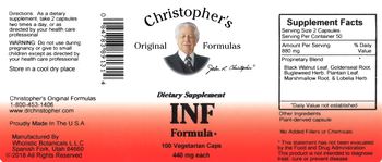 Christopher's Original Formulas INF Formula - supplement