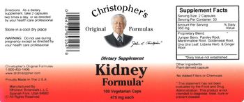 Christopher's Original Formulas Kidney Formula - supplement