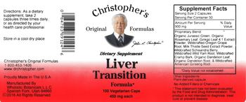 Christopher's Original Formulas Liver Transition Formula - supplement