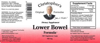 Christopher's Original Formulas Lower Bowel Formula - supplement