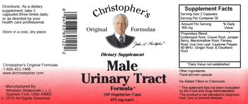 Christopher's Original Formulas Male Urinary Tract Formula - supplement