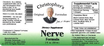 Christopher's Original Formulas Nerve Formula - supplement