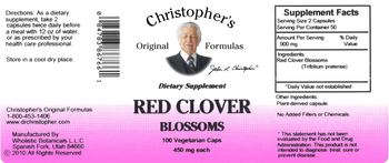 Christopher's Original Formulas Red Clover Blossoms 450 mg - supplement