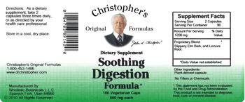 Christopher's Original Formulas Soothing Digestion Formula - supplement