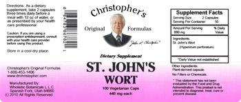 Christopher's Original Formulas St. John's Wort 440 mg - supplement