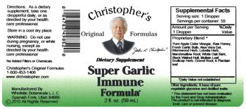 Christopher's Original Formulas Super Garlic Immune Formula - supplement