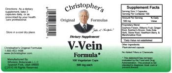 Christopher's Original Formulas V-Vein Formula - supplement