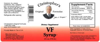 Christopher's Original Formulas VF Syrup - supplement