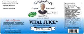 Christopher's Original Formulas Vital Juice - supplement