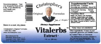 Christopher's Original Formulas Vitalerbs Extract - supplement