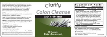 Clarify Colon Cleanse with Probiotics - supplement