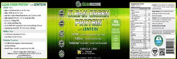 Clean Machine Clean Green Protein With Lentein Vanilla Chai - supplement
