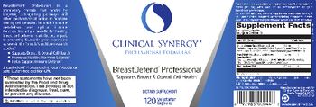 Clinical Synergy Professional Formulas BreastDefend Professional - supplement