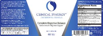Clinical Synergy Professional Formulas Complete Digestive Balance - supplement