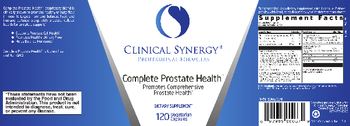 Clinical Synergy Professional Formulas Complete Prostate Health - supplement