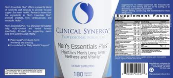 Clinical Synergy Professional Formulas Men's Essentials Plus - supplement