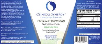 Clinical Synergy Professional Formulas PectaSol-C Professional Modified Citrus Pectin Natural Lime Flavor - supplement